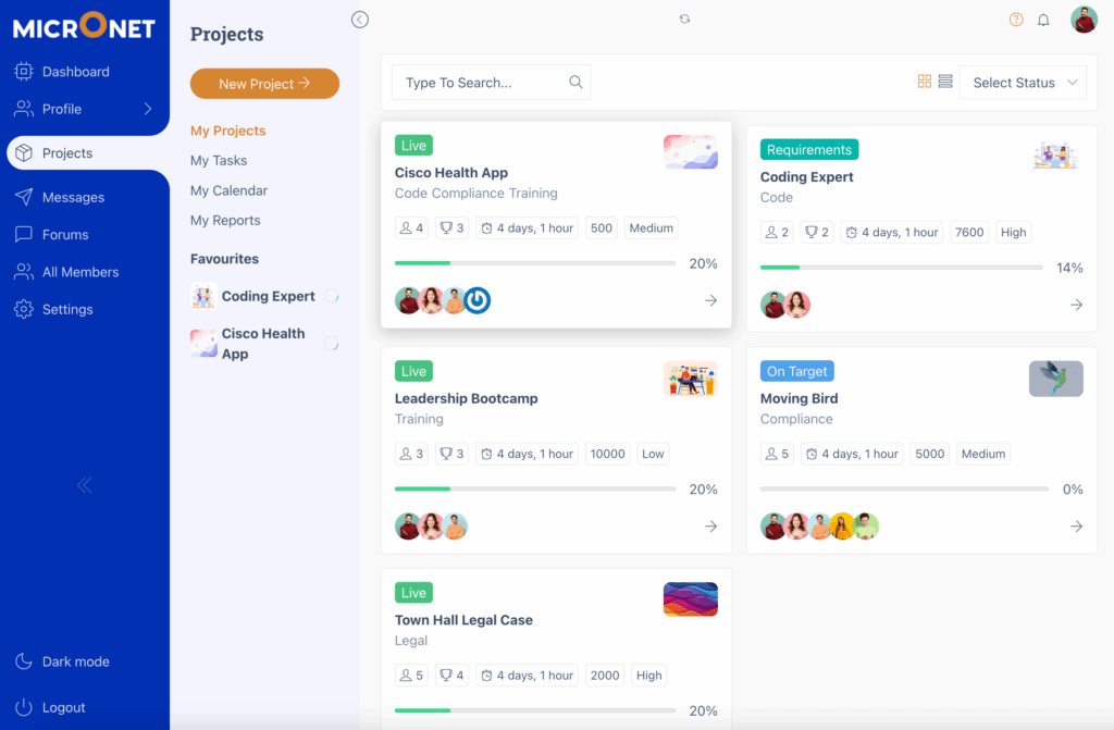 Project based learningin WPLMS